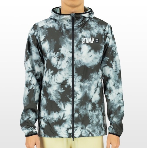 STAMP RUN&CO (スタンプランアンドコウ) STAMP HOODIE (SUPPORT YOUR LOCAL. -TIE DYE BLACK-)