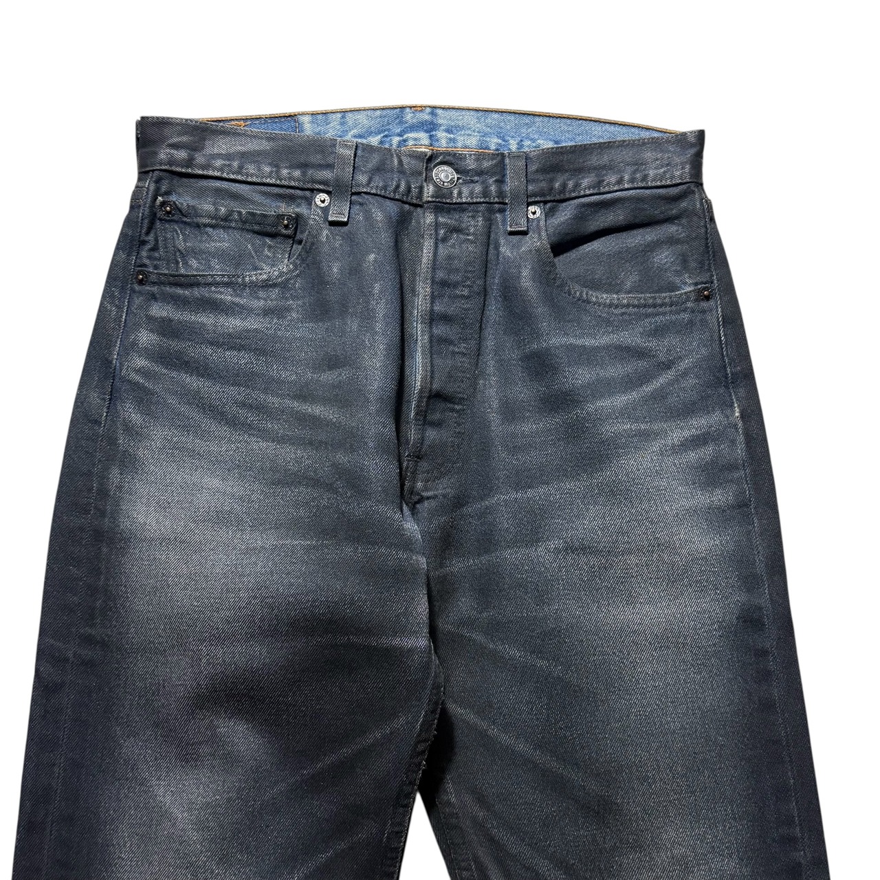 LEVI’S 501 black paint coating denim pants