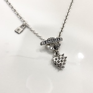 SPIKE:HEART NECKLACE T-BAR / スパイクハートTバーネックレス