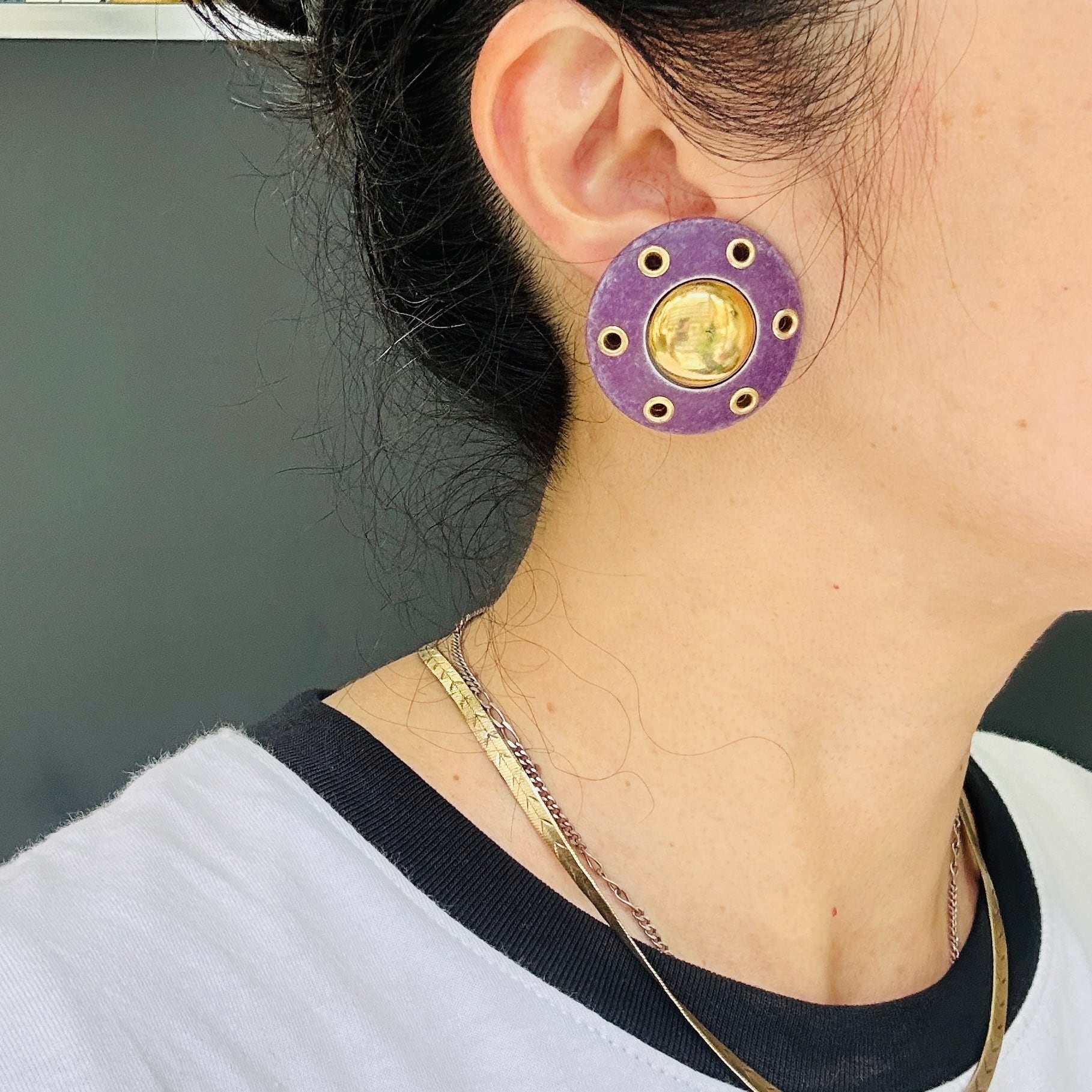 vintage Italy パープルイヤリング | Milo Antiques & Vintage