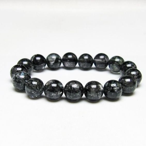 ブラックエレスチャルクォーツ ブレスレット 12mm 一点物 おまかせ便 111-53859