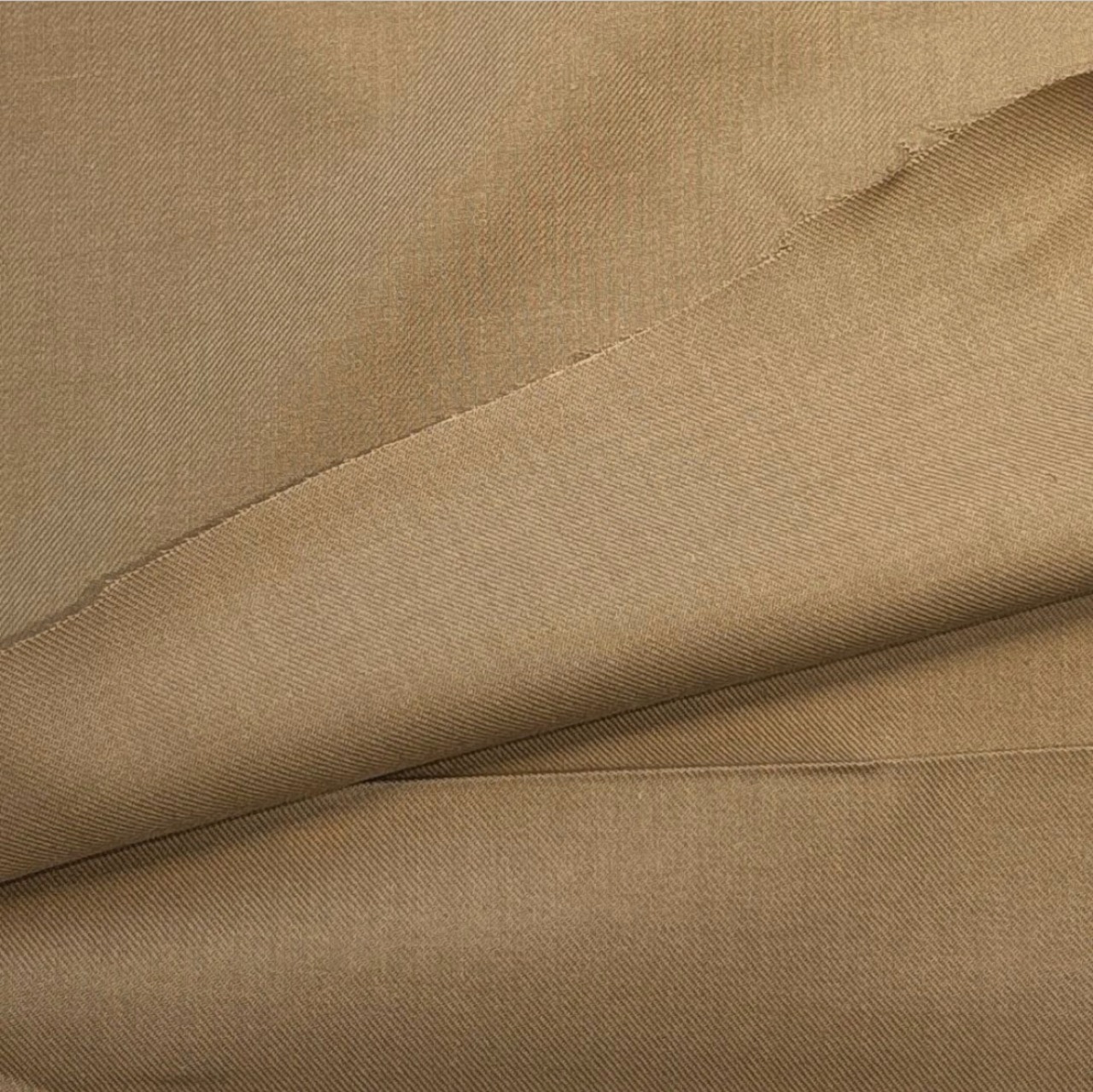 TB159◆2m◆L◆綿テンセルリネン混ツイル生地◆サンドベージュ系
