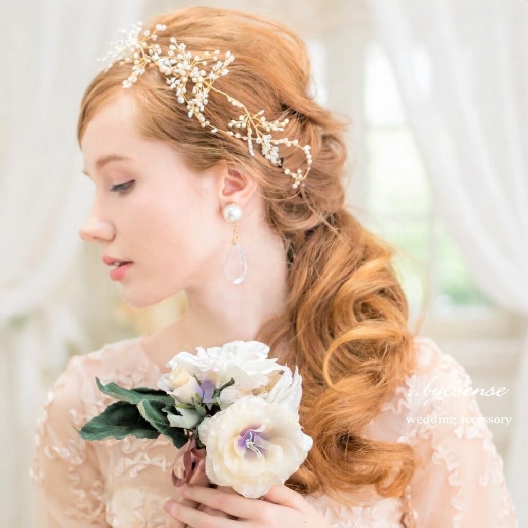 Baby's Breath「ベイビーズ・ブレス/ゴールド ウェディングヘアアクセサリー