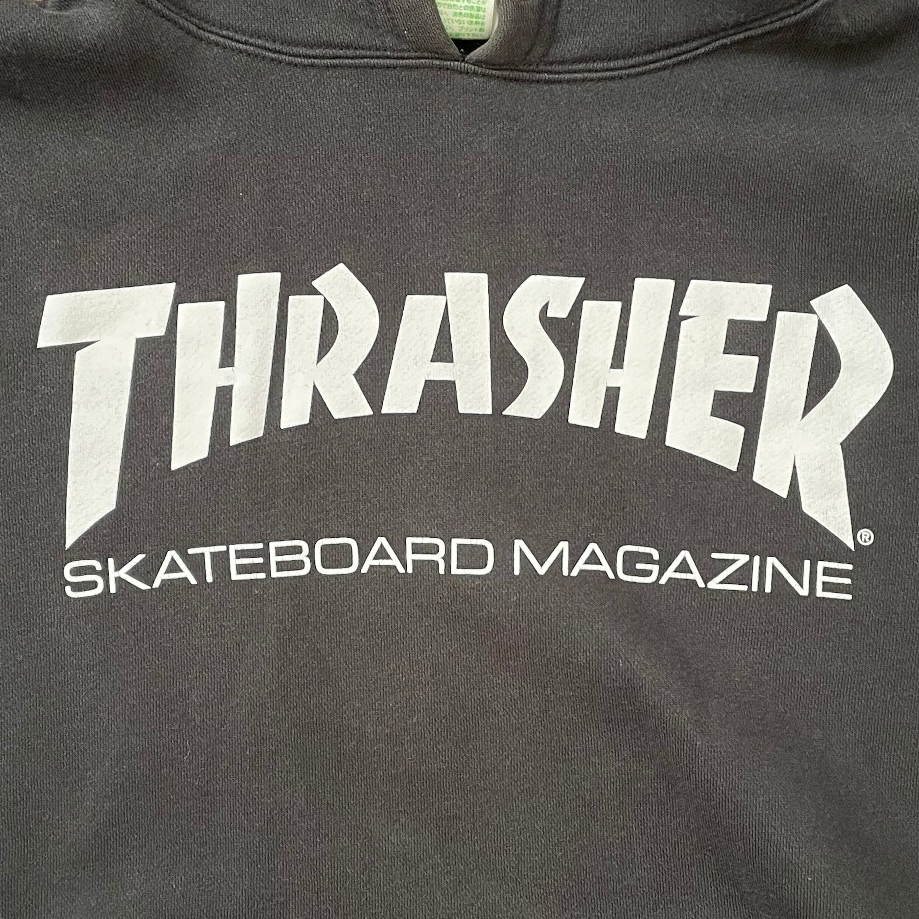 THRASHER スラッシャー ロゴプリント プルオーバー パーカー-