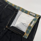 PAPAS パパス ツータック ブラック ソフト デニム パンツ サイズ 56 (2XL) /メンズ/ブラックデニム