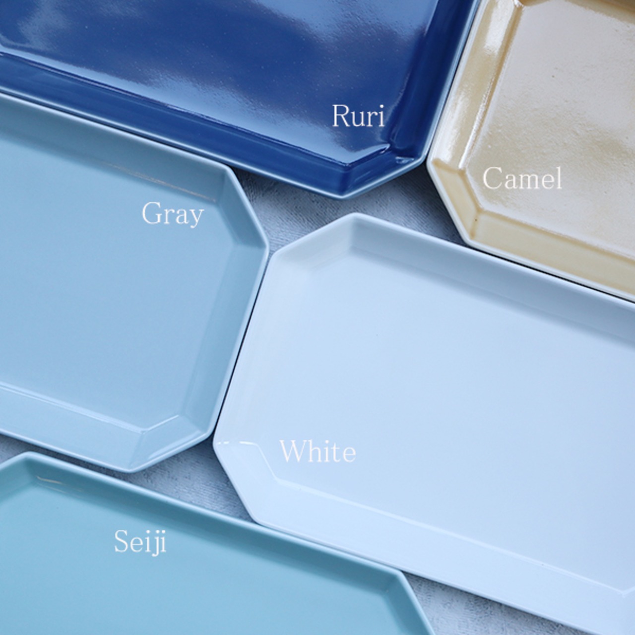 波佐見焼　ハチホウプレート　L（５色）　6-065