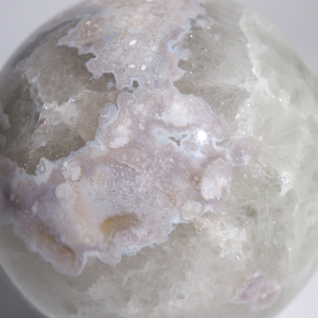 グリーンクォーツ フラワーアゲート / スフィア【φ9.3cm】