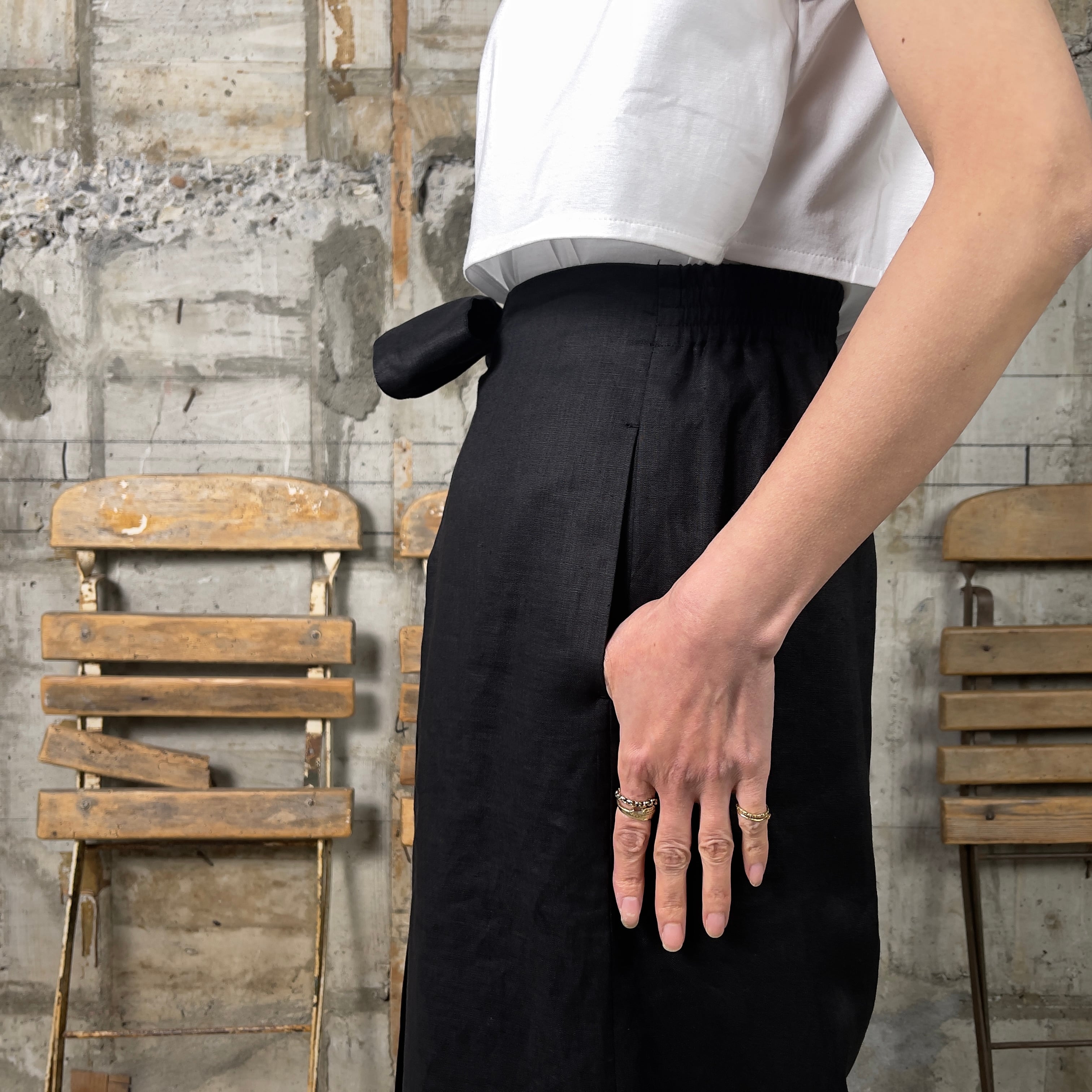 HYKE【ハイク】LINEN WIDE LEG PANTS (13268) | glamour online