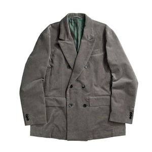 STRETCHED SUCKER CORD W-BREASTED JK / ストレッチサッカーコードWブレストJK(BEIGE)