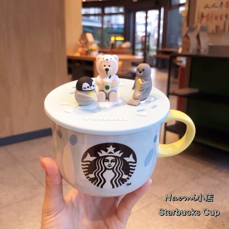 蓋付!アザラシ ペンギン ベアリスタ シロクマ 熊 コップ 蓋付!アザラシ ペンギン ベアリスタ シロクマ 熊 コップ