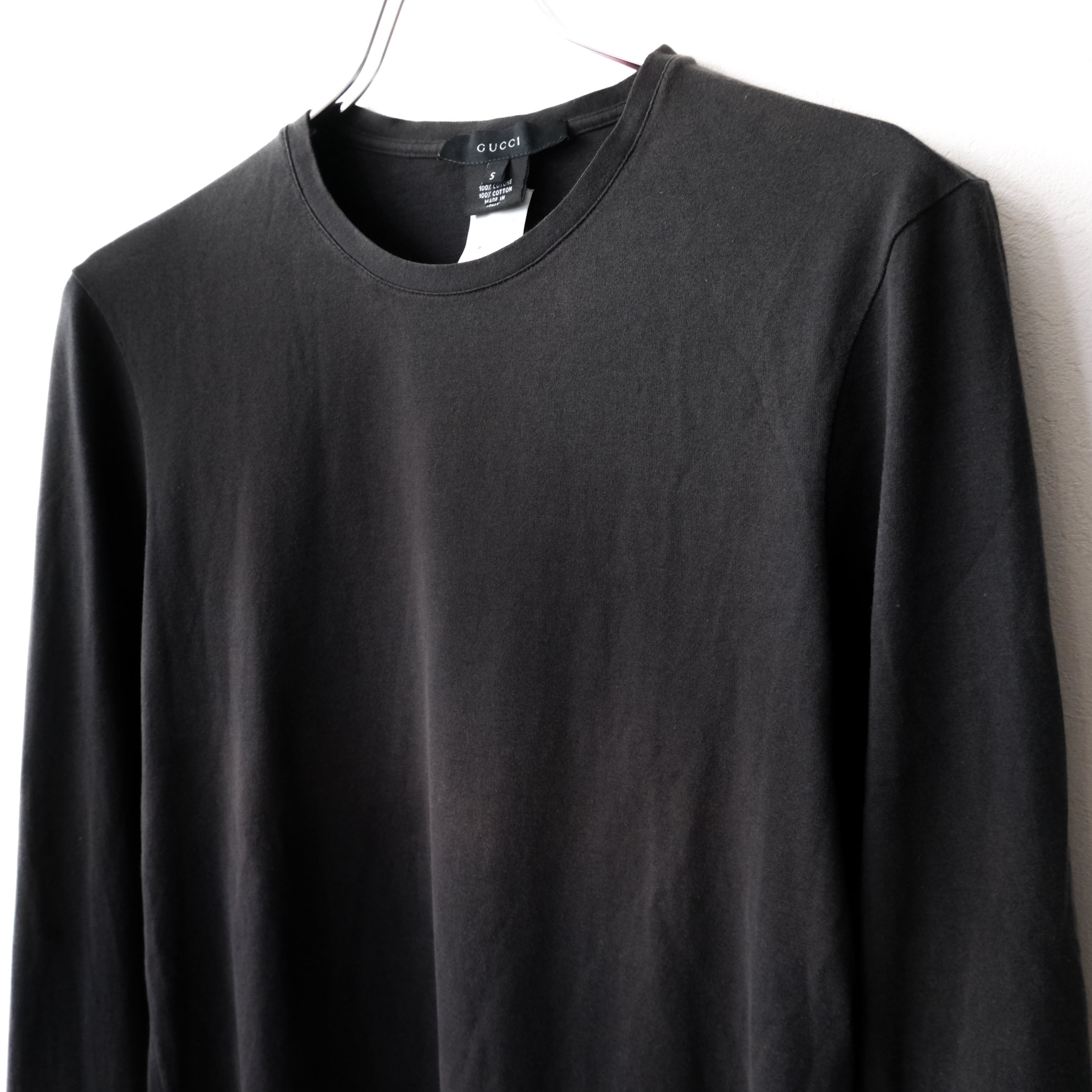 90s “GUCCI” black faded long sleeve shirt by Tom Ford | anti