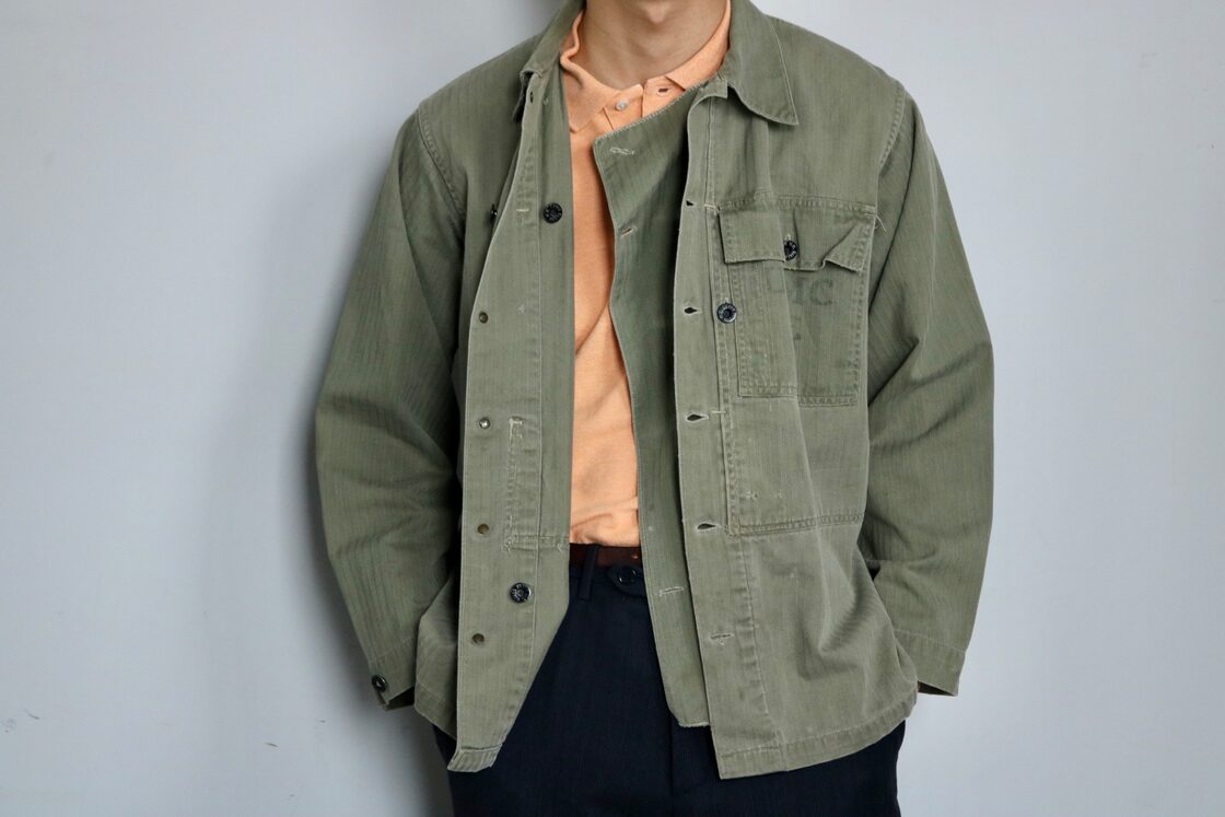 USA》-USMC P-44 HBT Jacket-/《アメリカ製》-ヘリンボーンツイル 