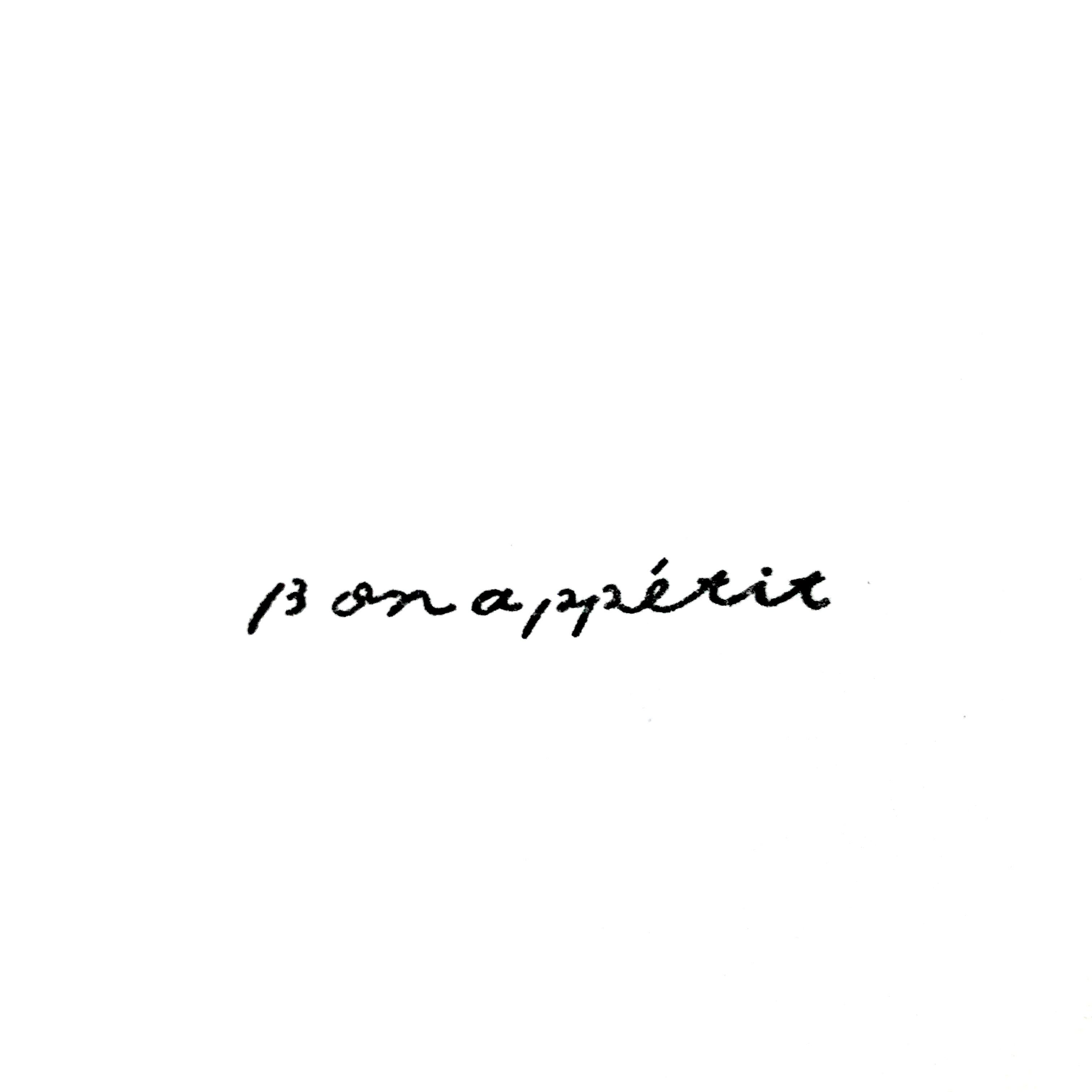 Bon Appetit 筆記体 Matka