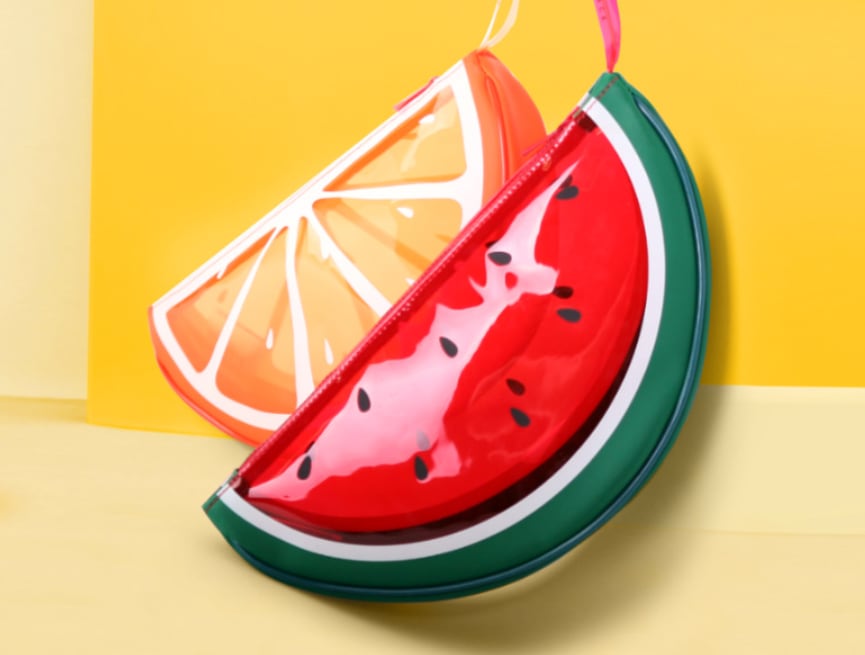 ユキエモンジャムラボスイカ✤ダブルファスナークリアポーチ ユキエモンジャムラボスイカ✤ダブルファスナークリアポケットポーチ