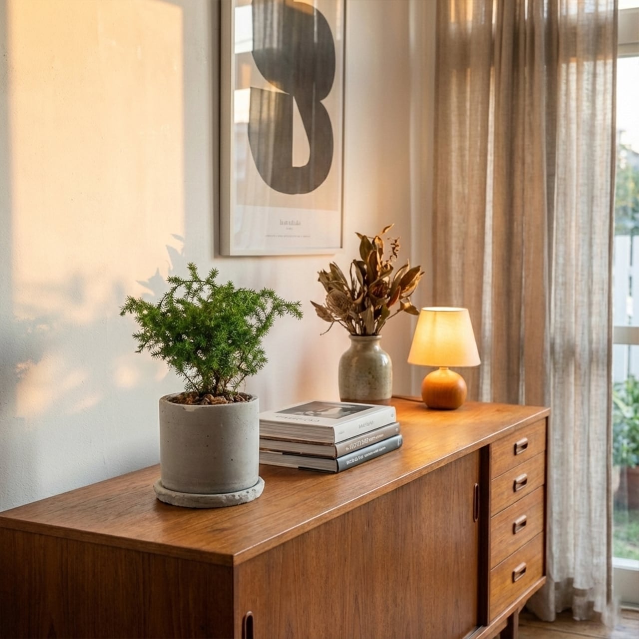 ヒムロスギ｜ふわっと広がる柔らかな葉が魅力のインテリアグリーン【虫発生抑制／手作りのモルタル鉢】