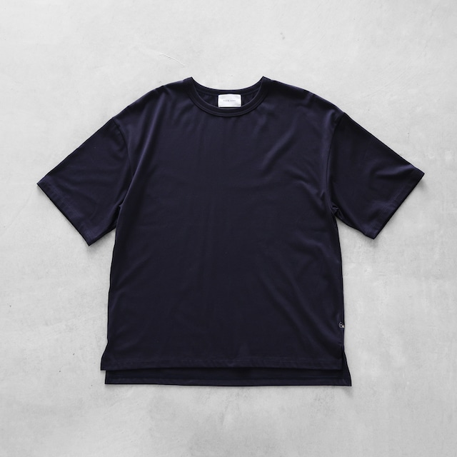 HUIS in house / SUVIN COTTONビッグTシャツ - ダークネイビー