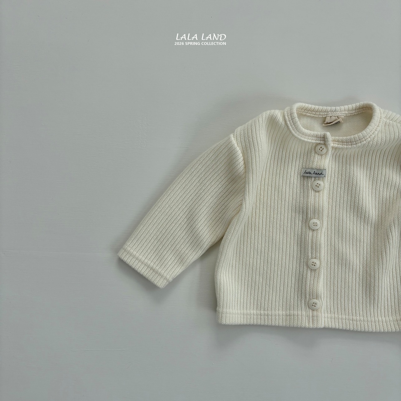 LALALAND 26/SS (Kids)Classic ribbed cardigan