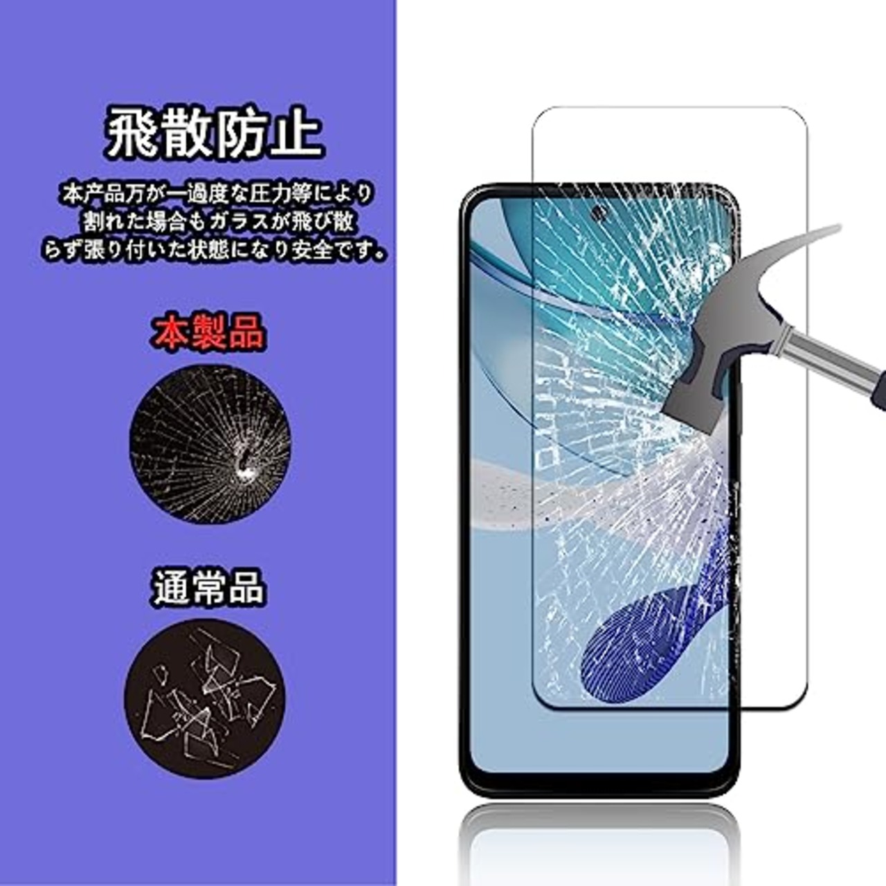 【2+2枚セット】moto g53j 5G / moto g53y 5G 用の ガラスフィルム(2枚) + レンズ保護フィルム (2枚) フィルム 強化ガラス液晶保護フィルム液晶 ガラス ケース フィルム 硬度9H スクラッチ防止 飛散防止 撥水撥油 指紋防止 貼り付け簡単