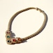 80s「DOIRA」vintage color glass × rhinestone necklace
