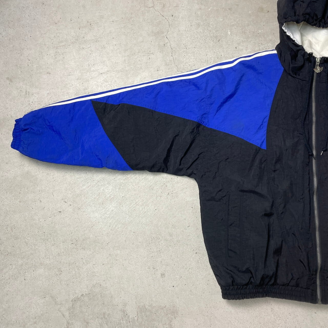 90年代 adidas アディダス フルジップ ナイロンパーカー キルティング  
