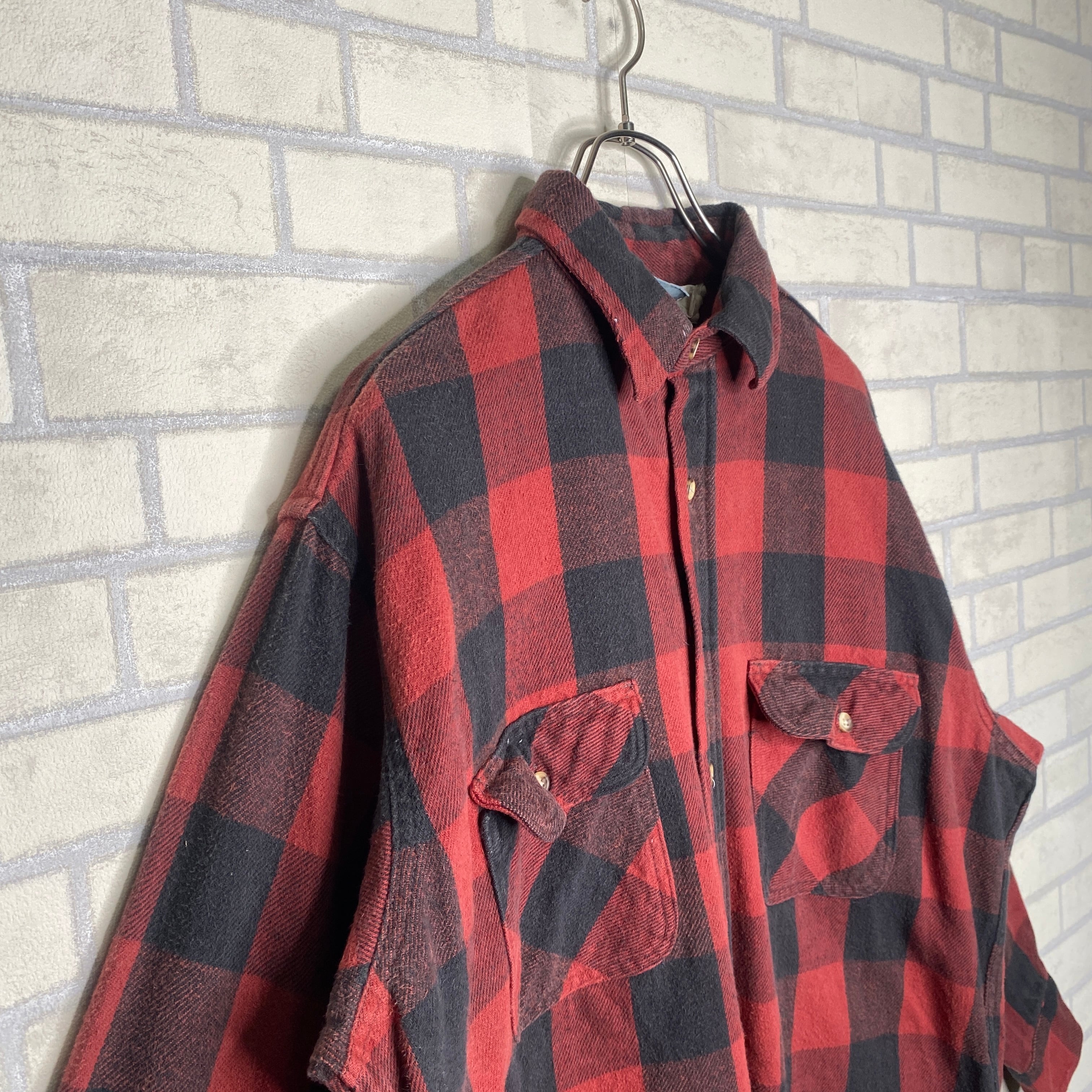 OZARK WILDERNESS ヘビーネルシャツ XL 厚手 Made in USA チェック柄