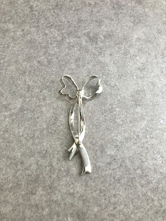 Tiffany & Co. ティファニー ブローチ シルバー リボンモチーフ 925 vintage ヴィンテージ オールド tcufvv