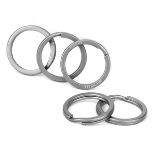 【在庫処分】TISUR (Ti)チタン キー ホルダー リング 軽量 外徑10/12/14mm/20mm/25mm/32mm シルバー