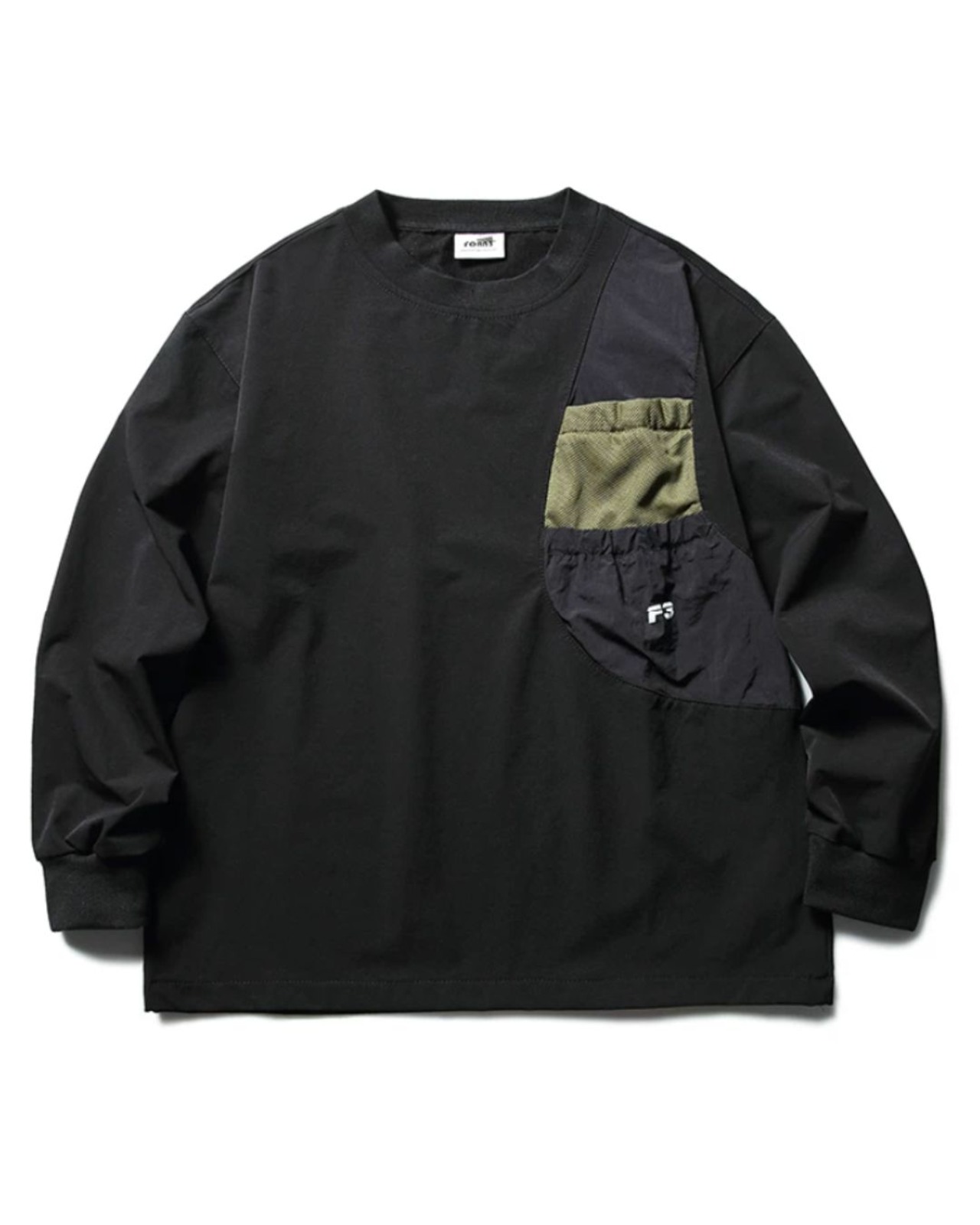 切り替えデザインマルチポケット長袖Tシャツ　S0697