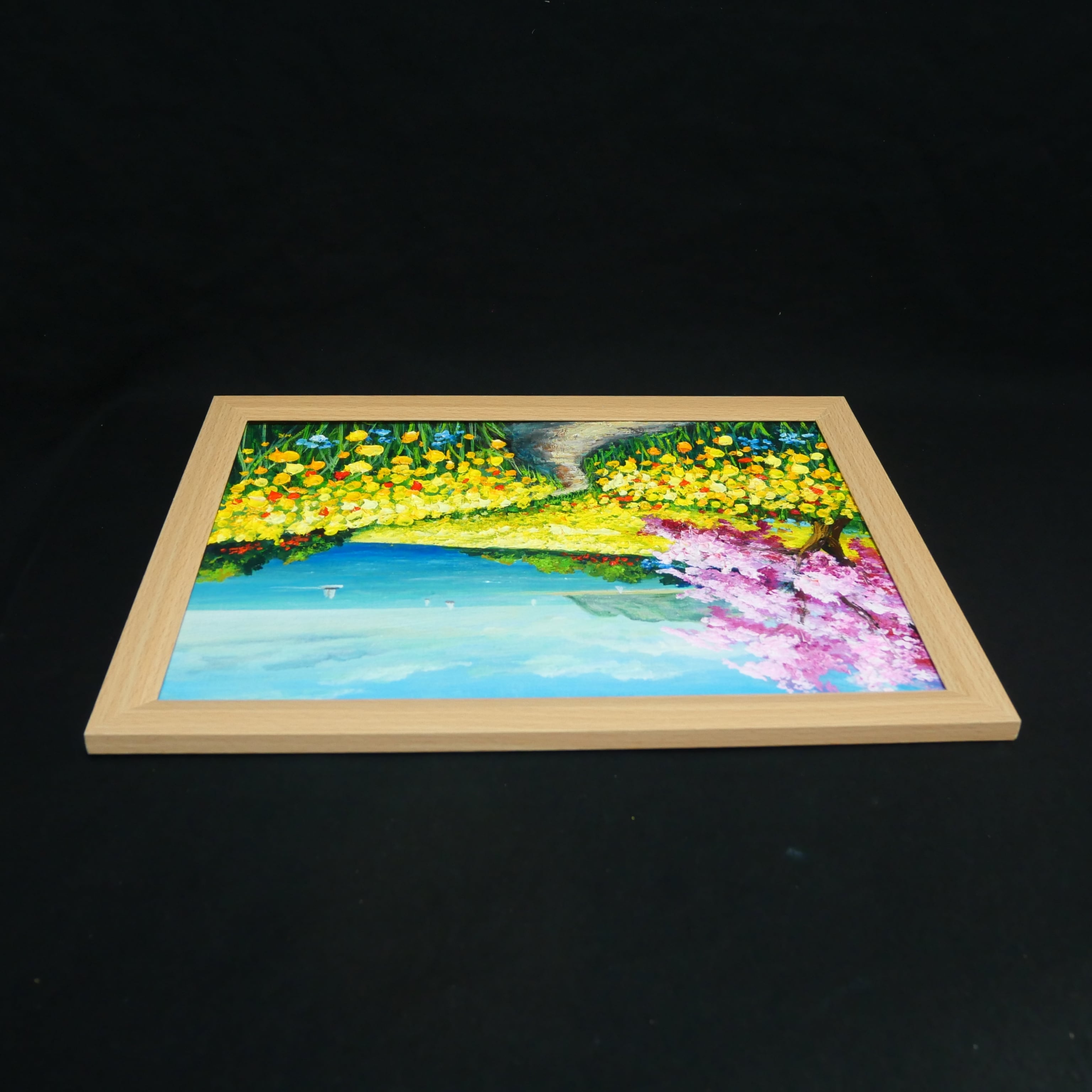 油絵/原画】希望の花咲く春の日｜春のインテリアを彩る油彩画 絵画