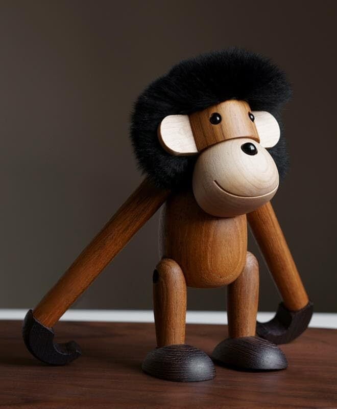 特価セール】(hej!e) チンパンジー置物 猿 モンキー 木製 動物 北欧