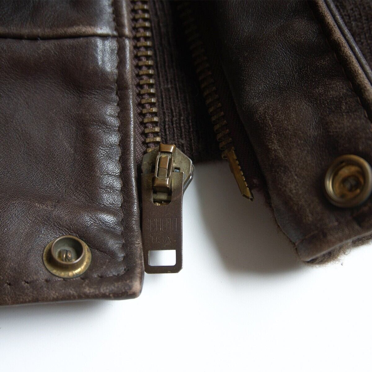 schott 184sm g-1 40 usa製 ブラウン レザージャケット