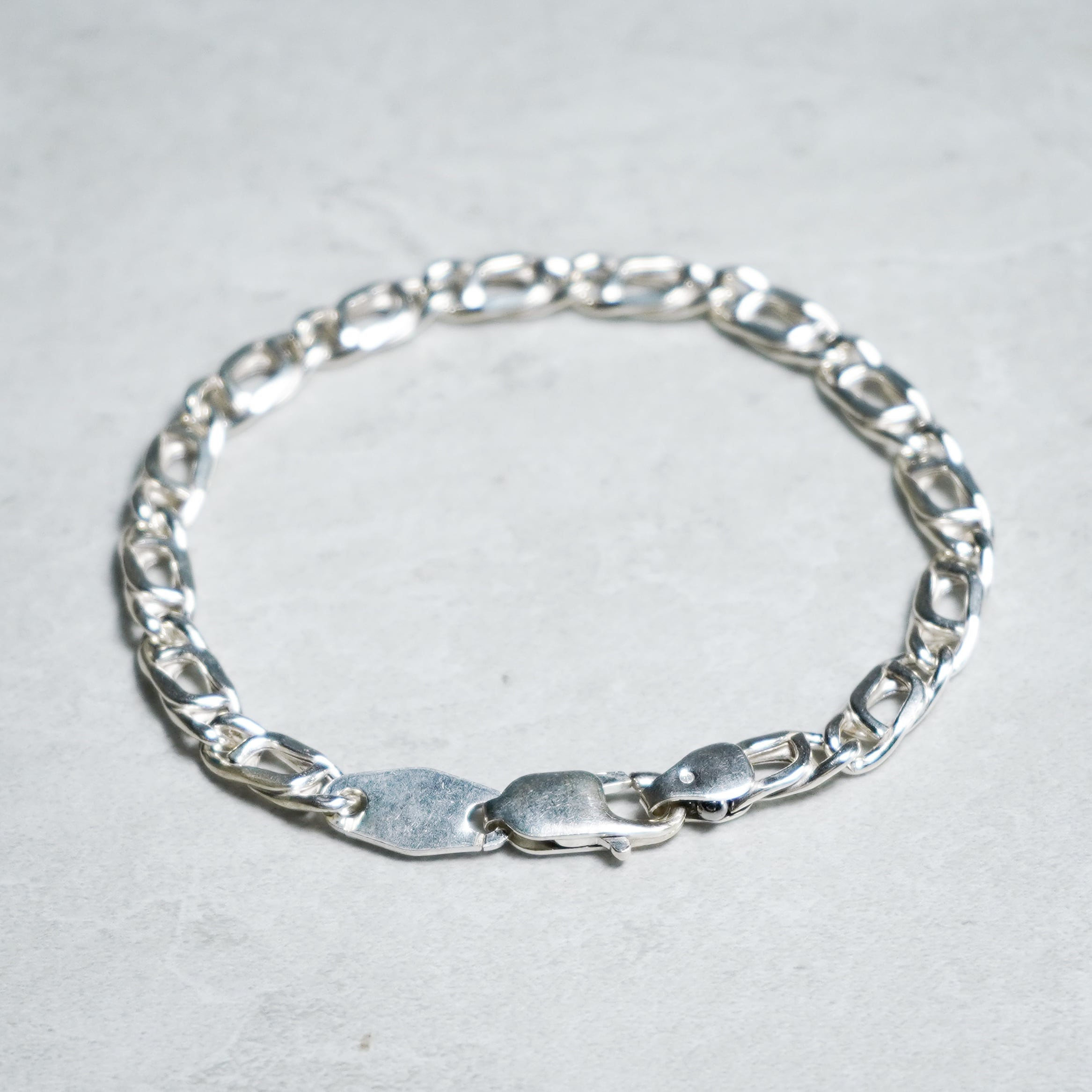 Italian Vintage Silver Marina Chain Bracelet イタリア ヴィンテージ