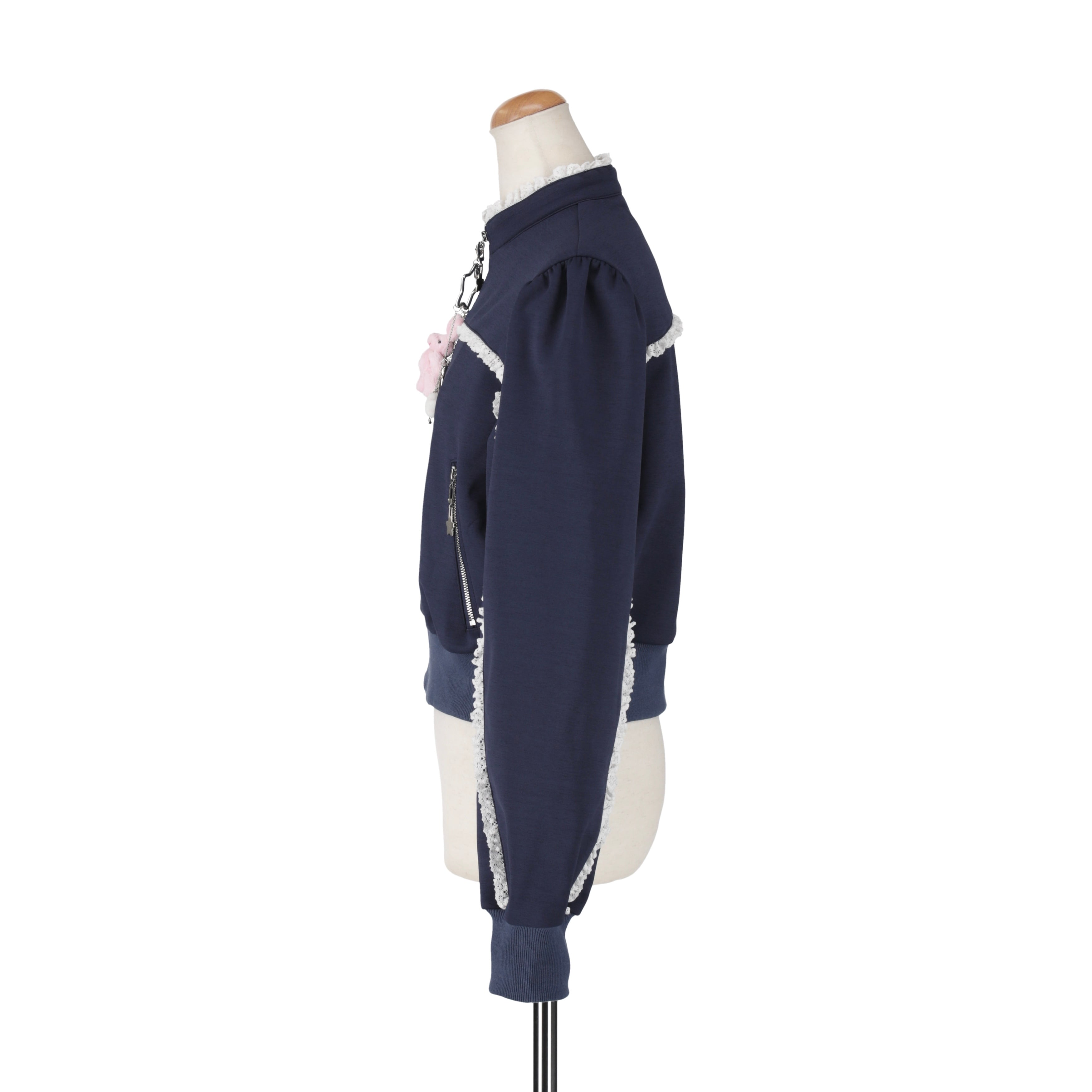 フリルトラックジャケット　NAVY