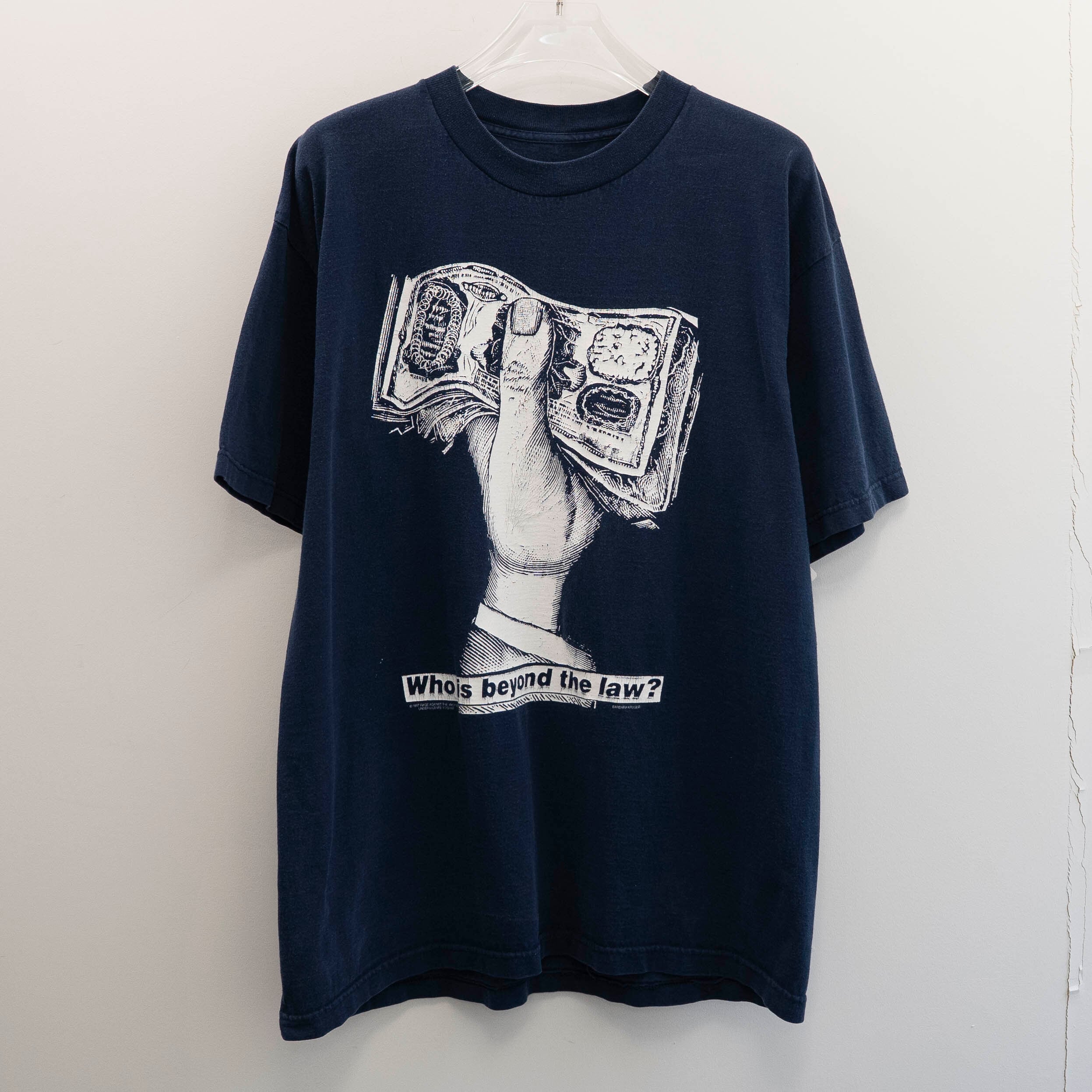 Rage Against The Machine " Who Is Beyond The Law ? Art By Barbara Kruger ” Cut Tag Fits XL 【E3-112】