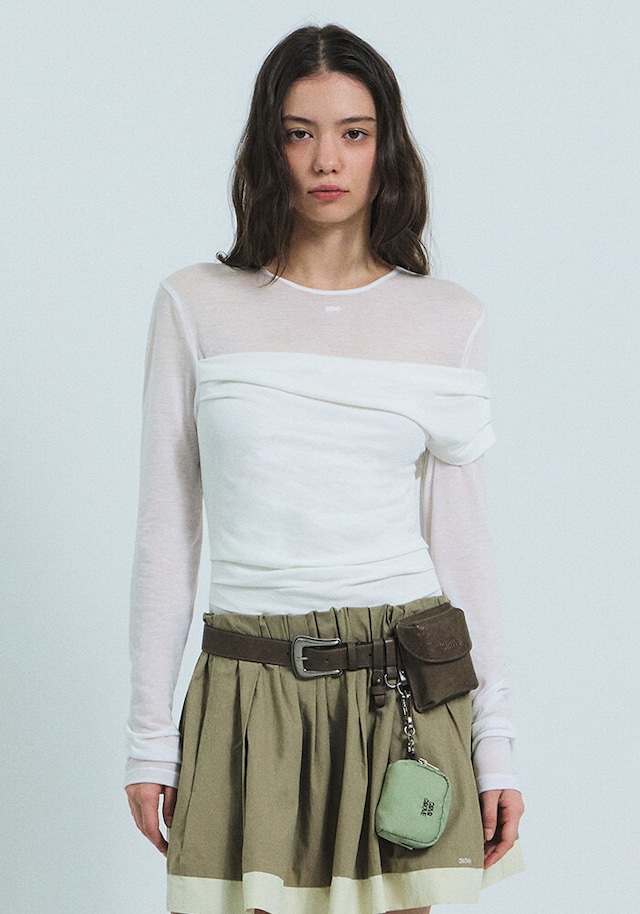 [GROVE] SHADE LAYERED T-SHIRT 正規品 韓国ブランド 韓国ファッション 韓国代行 日本 店舗  ブランド グローブ grvr 通販