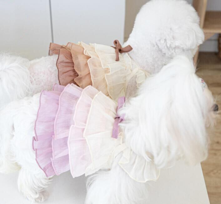 【予約】№3102035 ふわふわフリルのシフォンワンピース