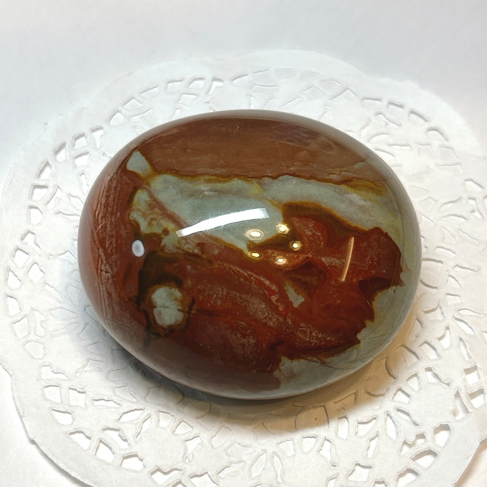 天然石　ムーアカイト　ハート　握り石　イエロー　⭐️1673 18041】ムーアカイト モッカイト ジャスパー ペブル 明るさ 決断力