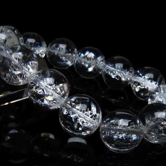 アイリスクォーツ 水晶 ブレスレット 18mm 一点物 おまかせ便 111-35488