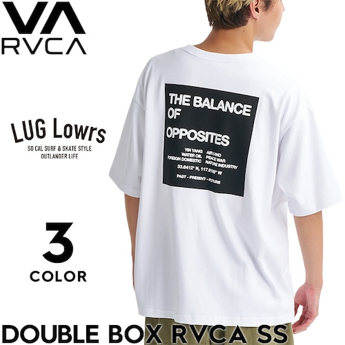 RVCA ルーカ メンズ 半袖Tシャツ バックプリント DOUBLE BOX RVCA SS TEE BG041203 26SP 日本代理店正規品