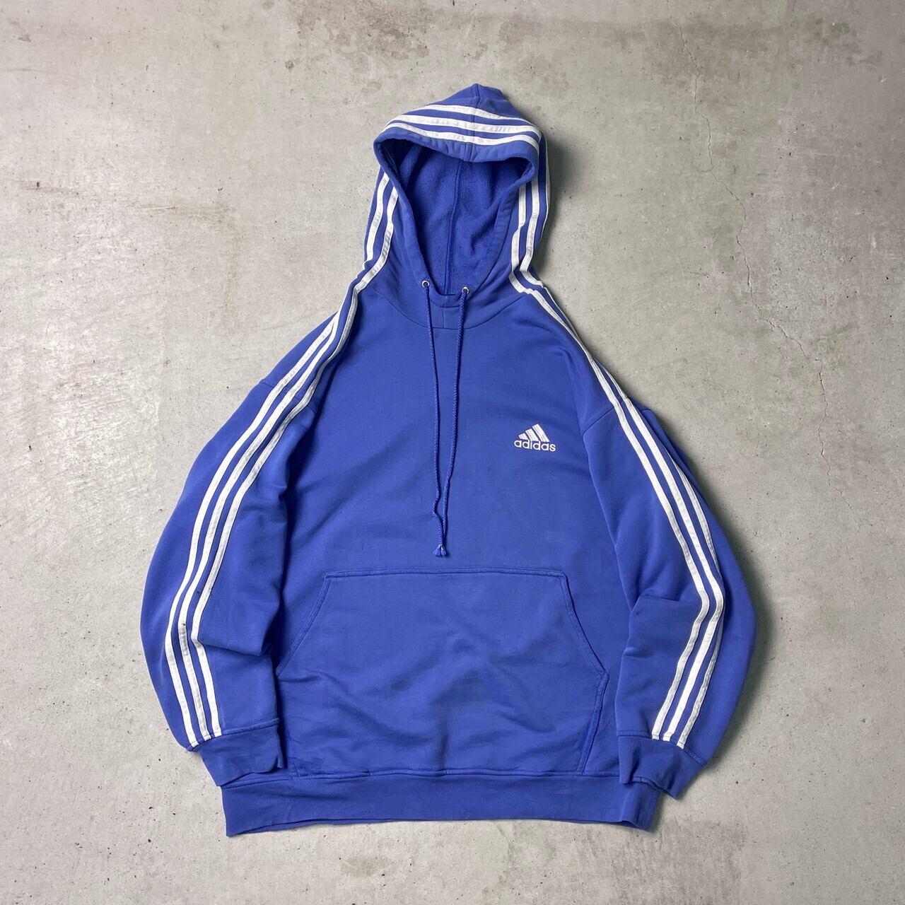 90年代 adidas アディダス スウェットパーカー パフォーマンスロゴ刺繍 
