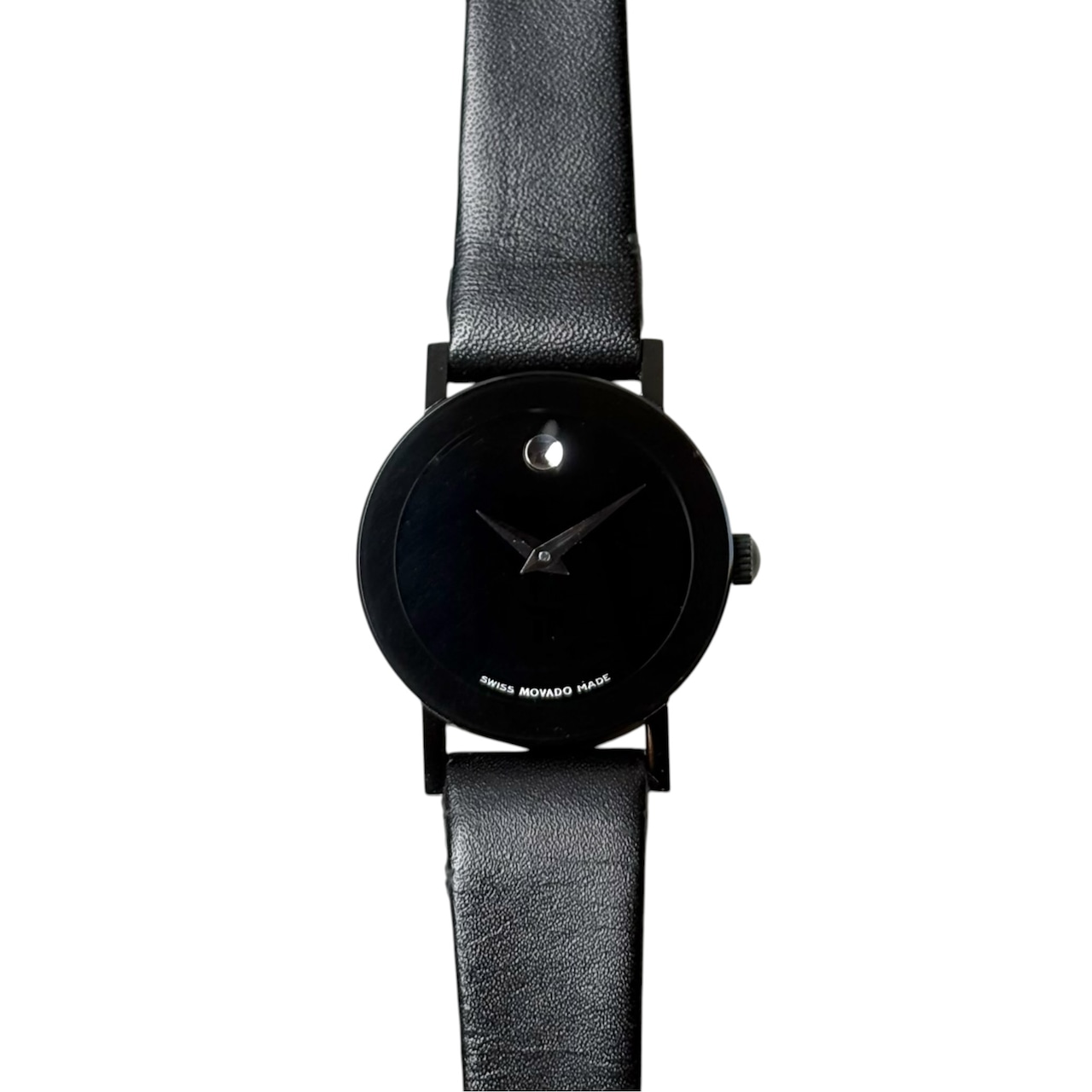 MOVADO black dial quartz watch “Museum Watch”