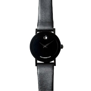 MOVADO black dial quartz watch “Museum Watch”