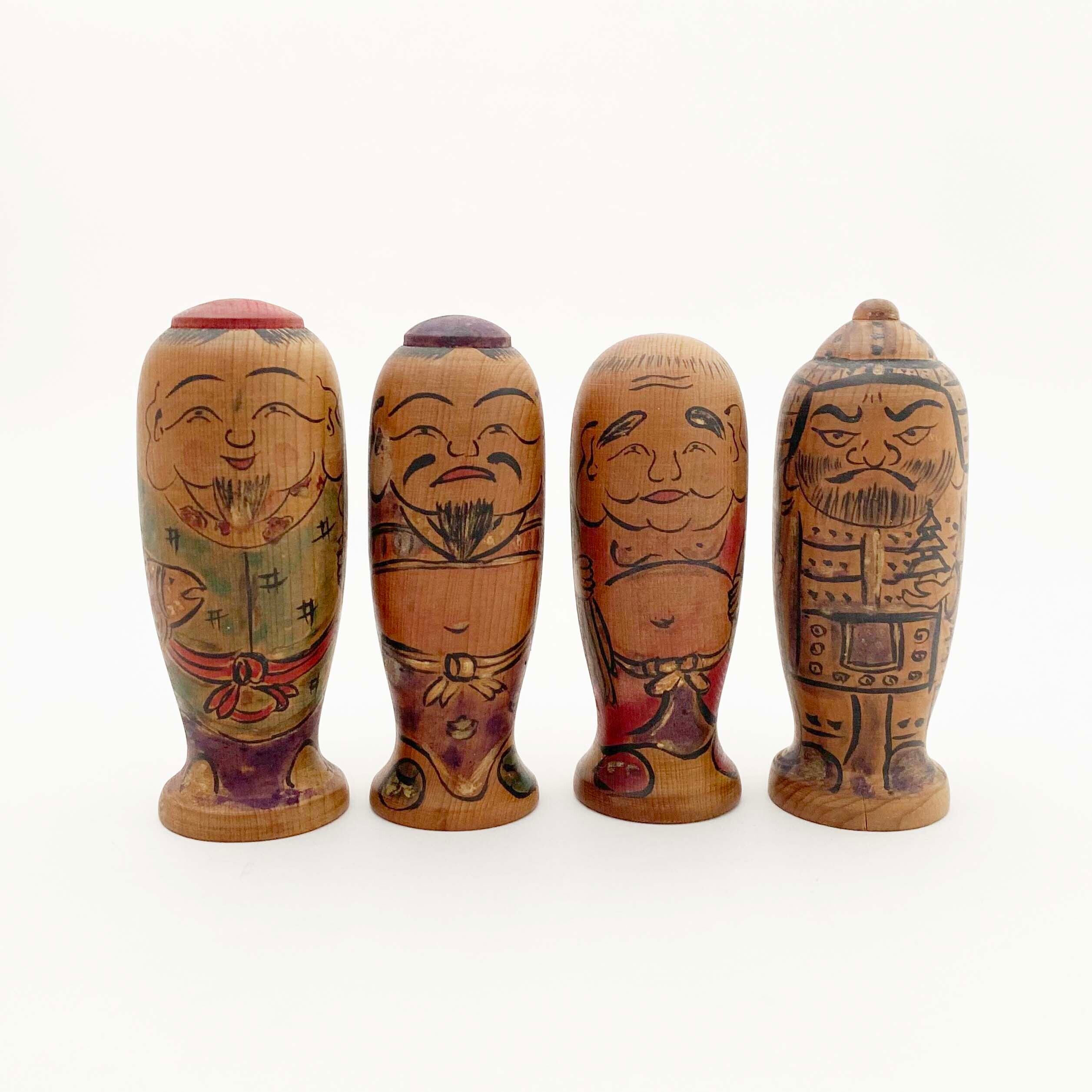 えんじゅ四福神セット(山形系 / 阿部正義工人)