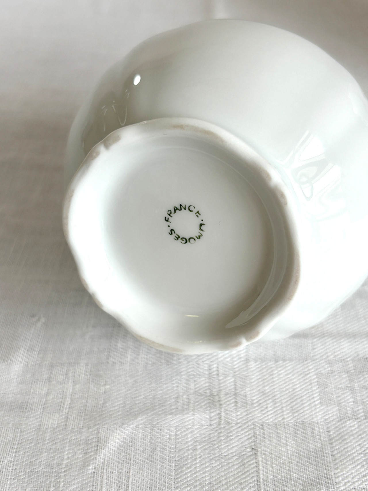 ミルクシュガーポットセット　ミルクピッチャーとシュガーポット　クリーマーセット　リモージュ　白磁　　12tweg17