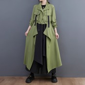 アシンメトリー ミリタリー風 ロングコート 60036