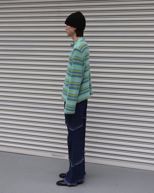 Gradient high neck knit