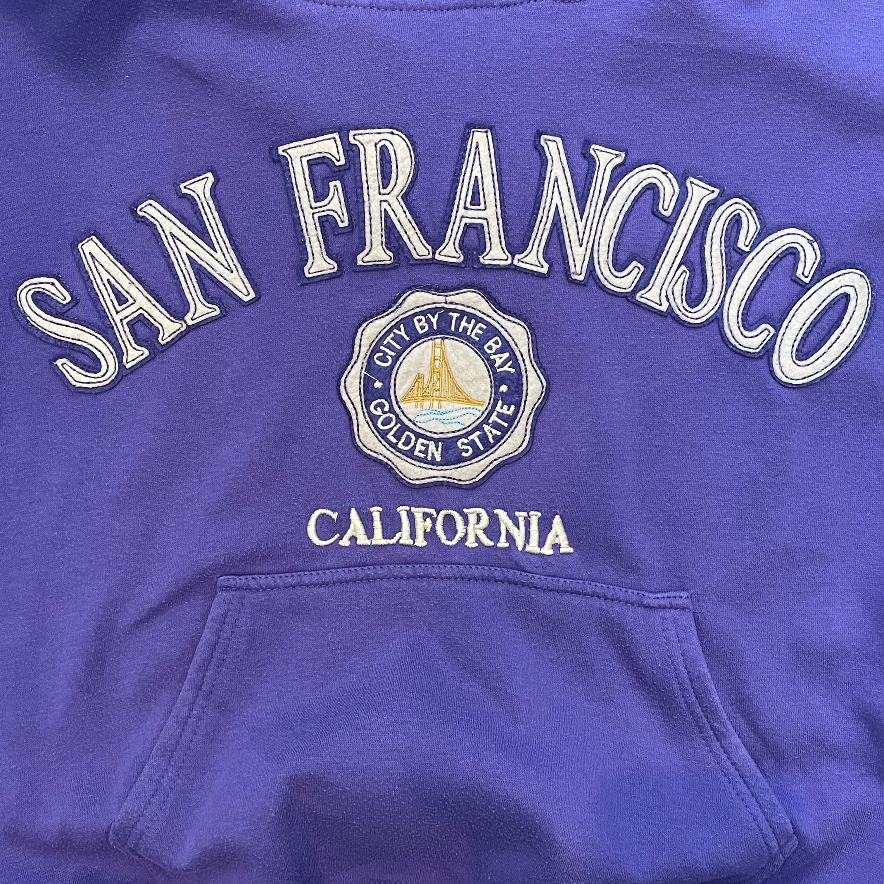 美品❗️アメリカ　サンフランシスコカリフォルニア刺繍ロゴ　スウェットパーカー