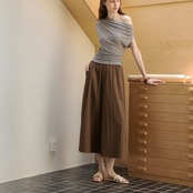 Drapé Shoulder Top F0666