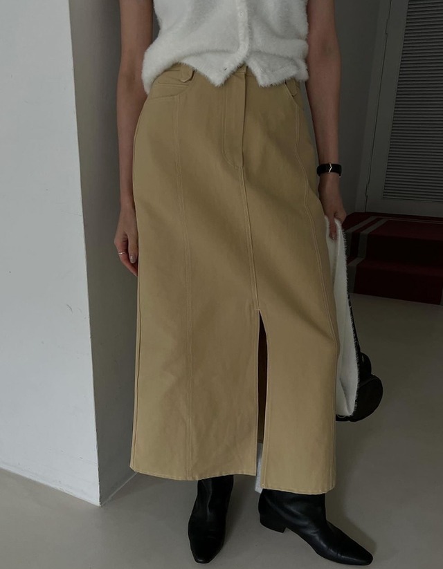 【24ss】Bio-Cotton Long Skirt_2colors