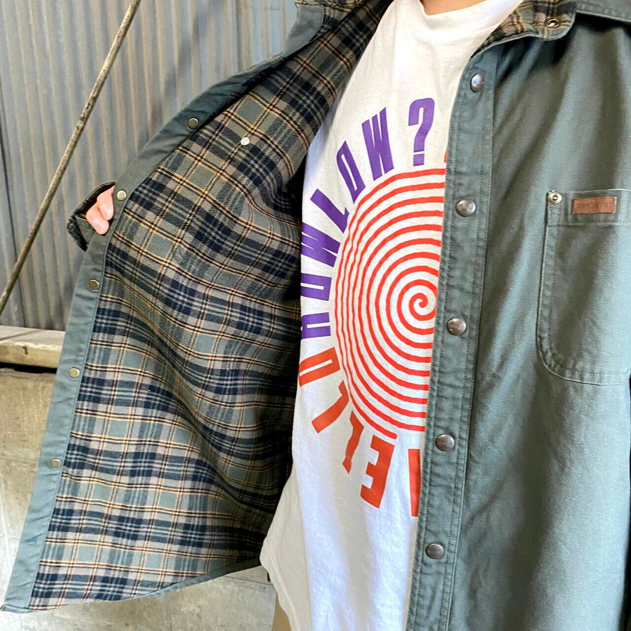 Carhartt カーハート ダック地 チェックネルライナー ワークシャツ
